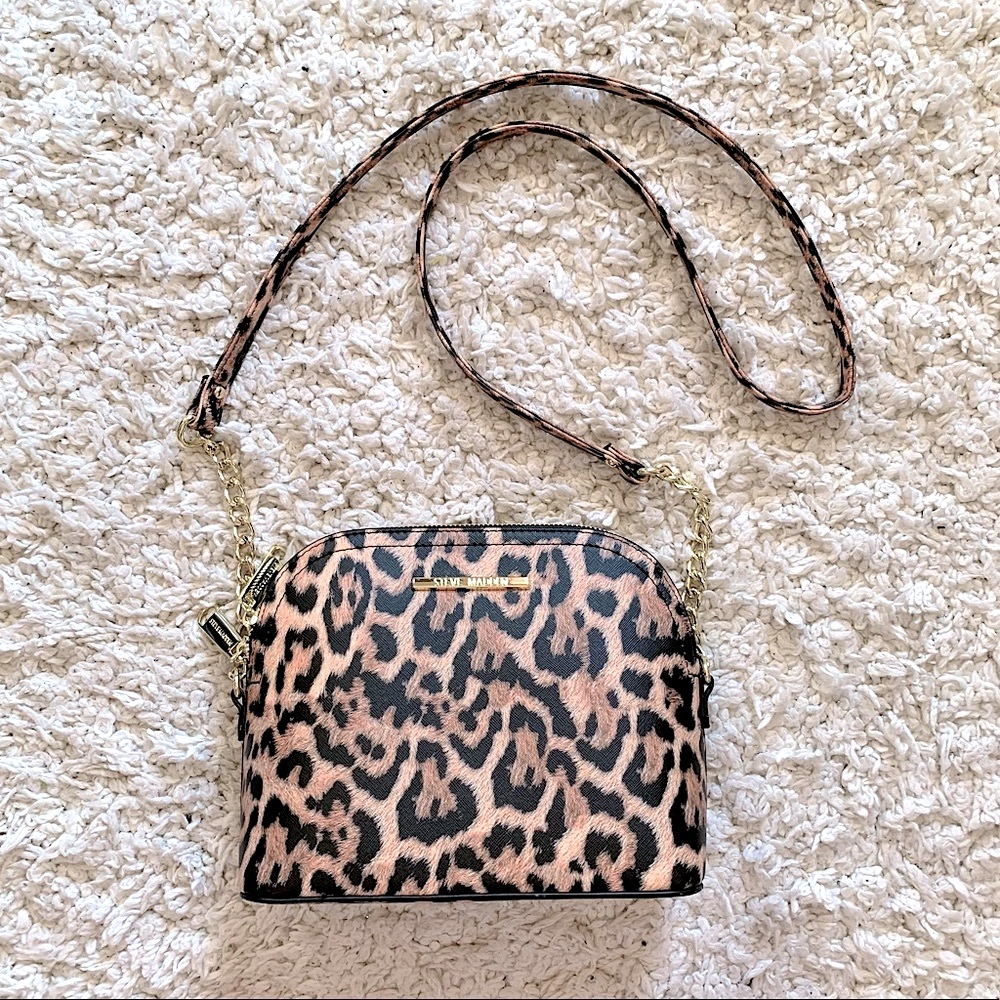 Steve Madden Leopard Print Cross Body Purse
